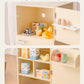 Robotime Play Kitchen Toy Fridge - Wooden Toy Refrigerator With Accessories, Pretend Play Kitchen Set For Kids & Toddlers, Freez