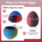 FYEFKJSA 3D Printed Dragon Eggs with Dragon Inside - 12Inch Articulated Fidget 3D Printed Animals  Interesting Decorative Gift  Easter Basket Essentials Stuffers (Black Red)