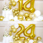 Aule 40 Inch Big Gold 4 Balloon Number Large Foil Helium Number Balloons 0-9 Jumbo Giant Happy 4Th Birthday Party Decorations Fo