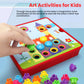 TINOTEEN Button Art Toy - Educational Mosaic Pegboard for Toddlers, Includes 50 Buttons & 18 Pictures, Model JD-TT-BA, Plastic Construction