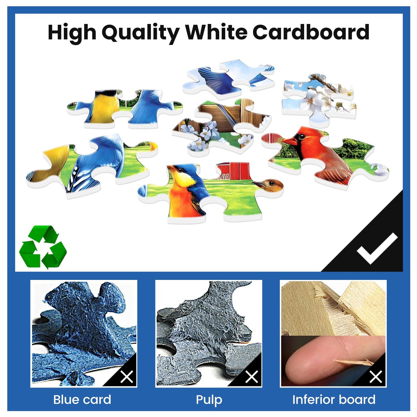 500 Piece Puzzles for mature-themeds Jigsaw Puzzles 500 Pieces Colorful Birds Jigsaw Puzzles Spring Season Farm Puzzle Bird Lover Puzzles 500 Pieces for mature-themeds enhanced Cardboard Puzzle Gift Toy