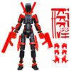 Altuco T13 Action Figure With Lots Of Accessories,3D Printed Multi-Jointed Titan13 Figure,Red Dummy 13 Desktop Decorative Toy