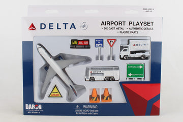 Daron Delta Airlines 12 Piece Playset (Color Of The Content May Vary)