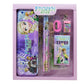 SPOCCO | Kids Cartoon Print Stationary Set for Girls Boys  with Pencil Case, Two Pencils Eraser, Scale, Sharpener and Crayon (F