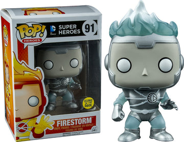 Funko Dc Heroes White Lantern Firestorm Glow In The Dark Pop Vinyl Exclusive