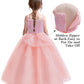 Btonai Kids Pink Witch Costume for Girls Pink Bubble Tulle Dress Princess Sequins Mesh Outfits with Crown and Wand