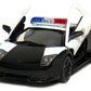 KiNSMART Lamborghini Murcielago LP640 1:36 Scale 5 Die Cast Model Super Sports Car Toy (Black Police)