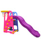 Webby Jumbo Foldable Wavy Garden Slide For Kids | Super Slider Toy With Adjustable Height & Basketball Ring For Kids (Multicolou