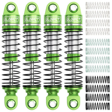 GLOBACT for 1/18 TRX4M Shocks 52mm Aluminum Front & Rear Shocks RC Crawler Car Upgrade Accessories (4PCS Green)