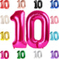 10 Balloon Number, Hot Pink Number 10Th Birthday Balloons 40 Inch, 10 Years Old Hot Pink Birthday Decorations For Boys Girls, 10