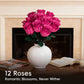 12 Pink Rose Bouquet Building Set with Heart-Shaped Gift Box Base, 528PCS Gothic Romantic Roses Artificial Flower Building Block