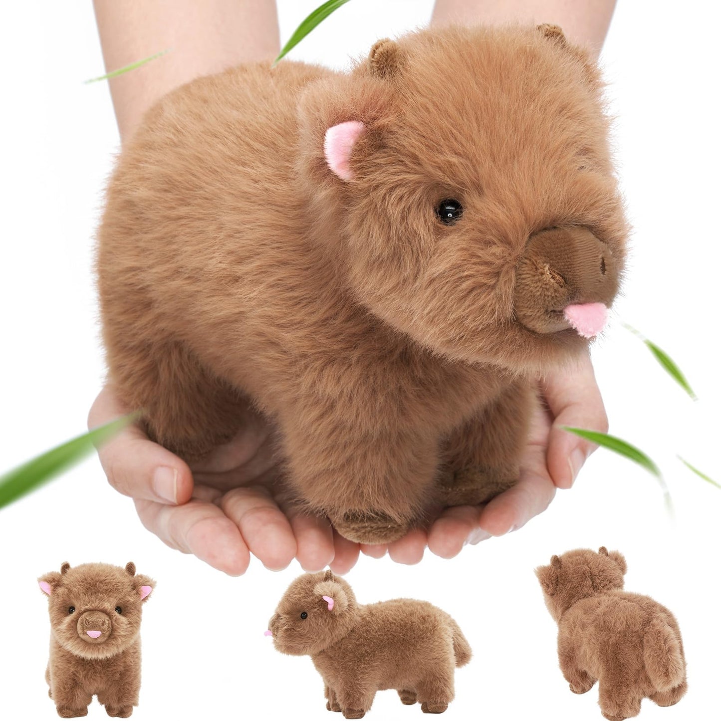 OUOZZZ Highland Cow Stuffed Animal - Mini Baby Scottish Cow Plush Toy - Soft & Realistic  Travel-Friendly & Portable Gift for Girls  Boys  Toddlers & Kids 9.4
