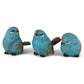 Raz Seaside Cottage Textured Blue Chickadee Birds 2.5 X 2.5 Resin Stone Tabletop Figurines Set Of 3