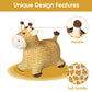Hotmax Giraffe Bouncy Horse Toy, Inflatable Plush Bouncing Horse For Toddlers, Outdoor Ride On Bouncy Animals, Birthday Gift For 18 Months 2 3 4 Year Old Boy Or Girl
