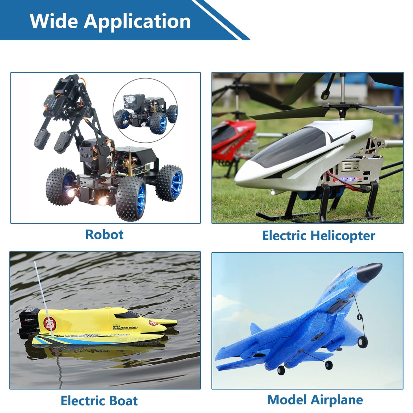Adeept 2 Pcs 996R Servo Motors Metal Gear Torque Digital Servo Motor High Speed For Smart Car Jr Boat Robot Rc Helicopter Arduin