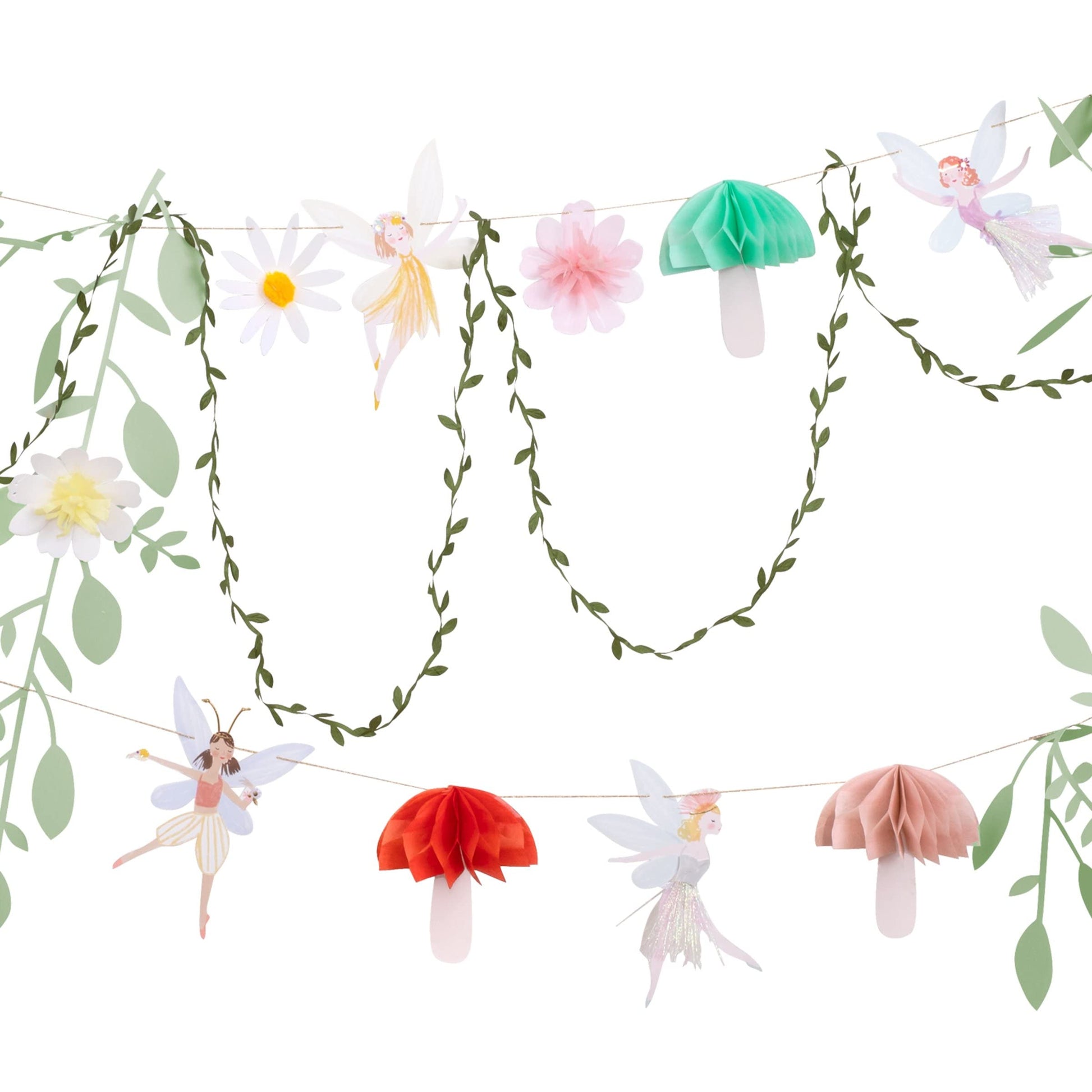 Meri Meri Fairy Garland (Pack of 1), 10 Party Garland w Excess Cord, Meri Meri Garland for Fairy Party Decorations