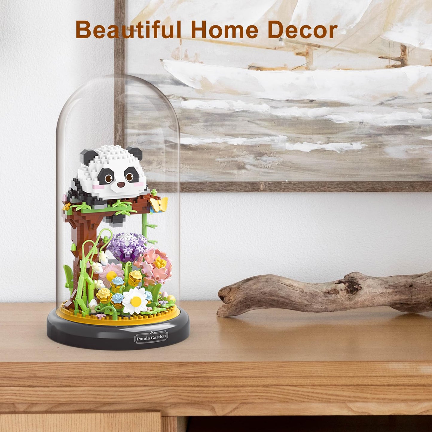 QARULUS Panda Flower Building Set for mature-themed Plant Friend Set Bonsai Tree Party Favors for Kids Animal Building Blocks Valentines New Year Easter Birthday Gift for Boys Girls Age 6-12+(Panda Flowers)