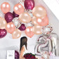Oumuamua Rose Gold Balloons Burgundy Balloons Kit, 62Pcs Burgundy Rose Gold Latex Balloons Rose Gold Confetti Balloons For Women Girl Baby Shower Wedding Birthday Party Decorations, 12 Inch