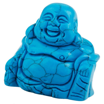 Rockcloud Healing Crystal Gemstone Carved Laughing Happy Buddha Feng Shui Figurines Wealth And Good Luck 1.5''