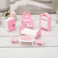Onest 32 Pieces Dollhouse Furniture Set Mini House Accessories With Bedroom Living Room Bathroom Kitchen Miniature 1:12 Furniture Accessories Model For Kids