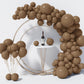 130Pcs Brown Balloons Different Sizes 18'' 12'' 10'' 5'' Balloon Garland Arch Kit Perfect For Birthday Party, Graduation, Baby S