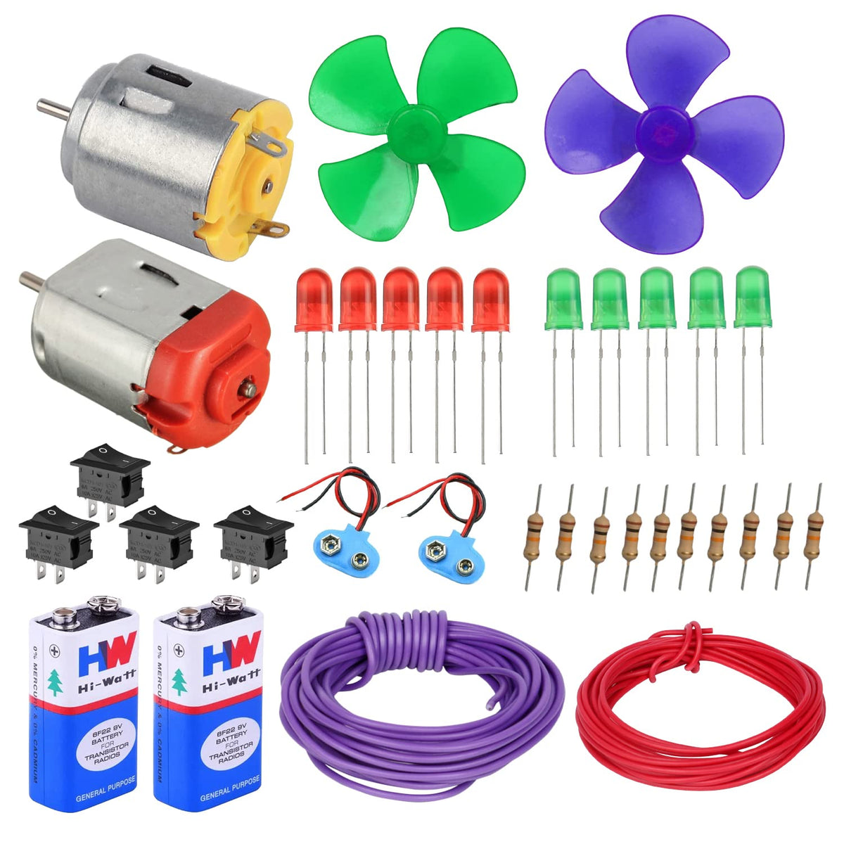 Next Geek School Science Project Dc Motor Kit Item Loose In One Pack Multi Color