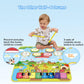 Foki 3-In-1 Musical Mats, Child Floor Piano Drum Animal Music Play Mat Montessori Sensory Early Educational Musical Learning Toy
