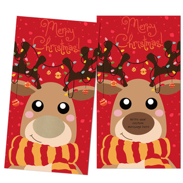 Outus 50 Pieces Christmas Scratch Off Cards Stickers Christmas Hawaii Party Games Vouchers Festive Raffle Tickets Holiday Business Prize Drawings For Kids Adults Families Events Groups (Tree)