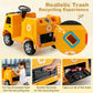 Costzon Ride On Car, 12V Battery Powered Recycling Garbage Truck W/Remote Control, Warning Lights, Music, Horn, 6 Recycling Acce