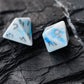 Hddais Polyhedral Dice Sets 7-Die Rpg White Dnd Dice For Dungeons And Dragons Role Playing Games And Tabletop Game (White Blue)