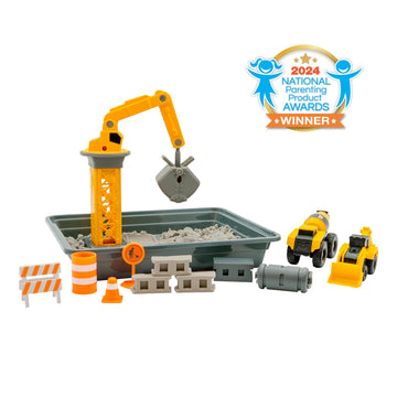 CAT Dig N' Build Concrete Playset - 12 oz Compound in Yellow Storage Container, Ideal Construction Toys for Kids