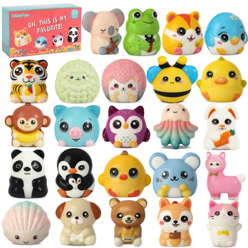 24 Pcs Squishies For Kids Bulk - Kids Party Favors Kids Prizes For Rewards For School Classroom Treasure Box Prizes Birthday Goo