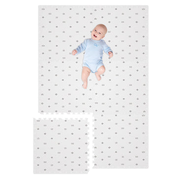 Tcbunny 16 Interlocking Tiles And Edges Baby Play Mat For Kids & Toddlers (Bohemia Handmade Pattern)