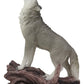Ebros Gift Large Cries Of The Night Howling Alpha Gray Wolf Statue 12'' Tall Mysterious Moonlight Praying Wolves Totem Spirit Co
