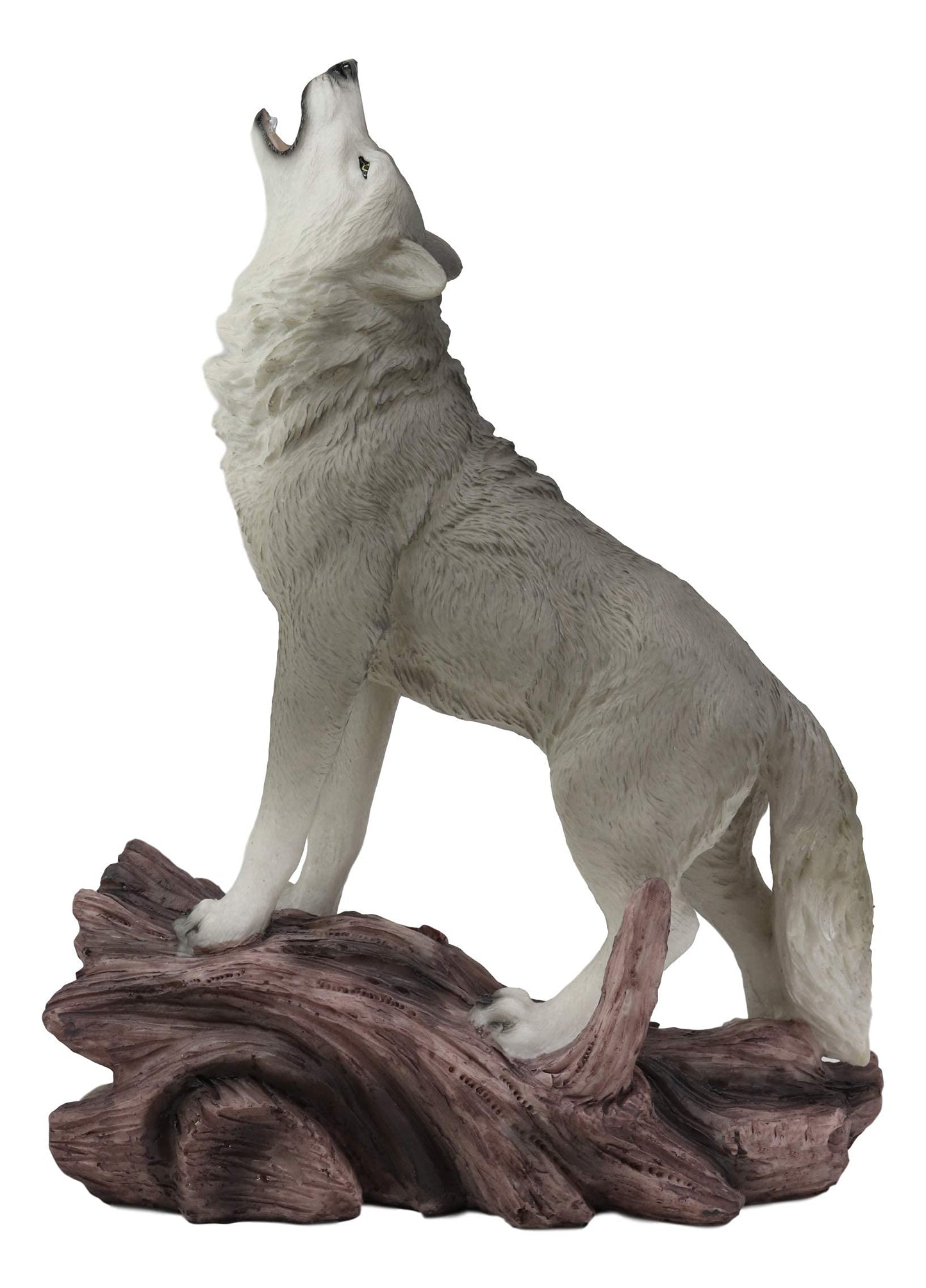 Ebros Gift Large Cries Of The Night Howling Alpha Gray Wolf Statue 12'' Tall Mysterious Moonlight Praying Wolves Totem Spirit Co