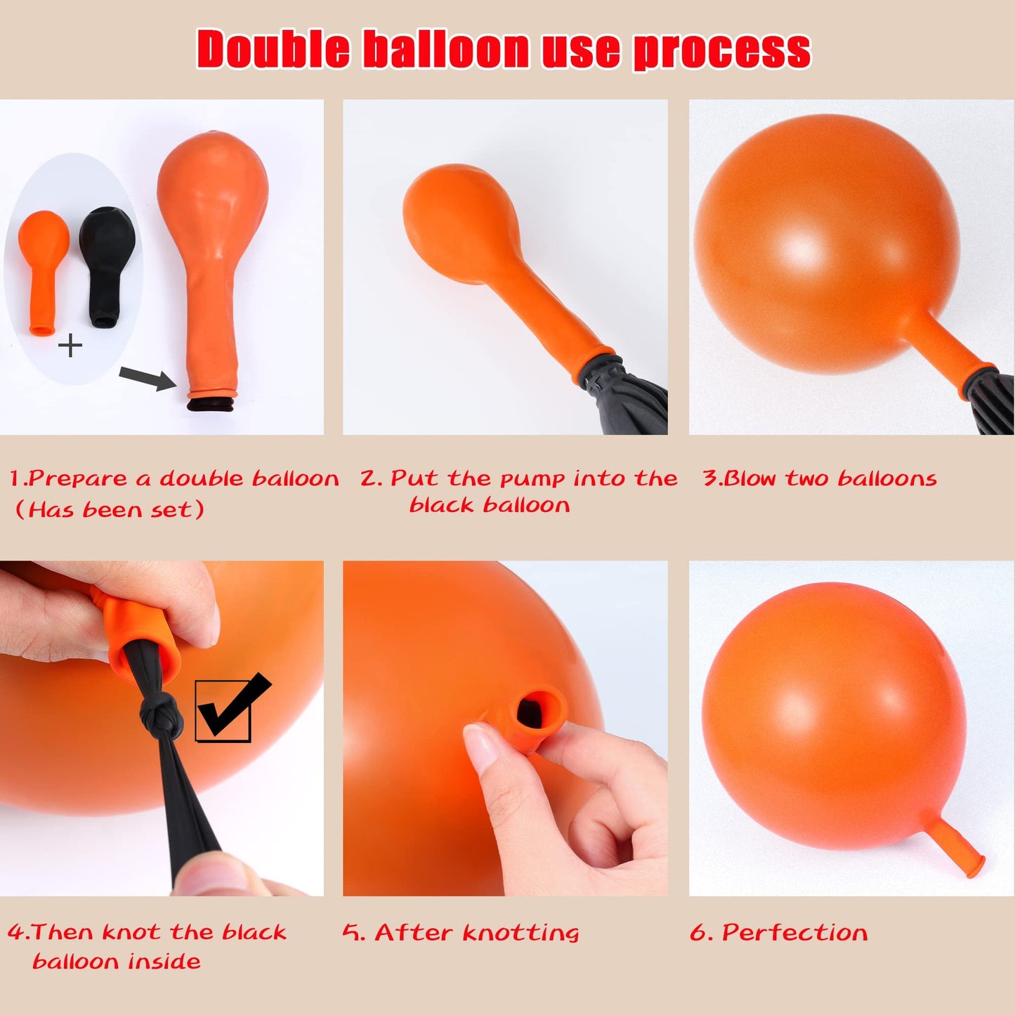 129Pcs Burnt Orange Balloons Terracotta Balloon Arch Kit Rust Balloons Fall Balloon Arch Kit Double Stuffed Cream Peach Balloon