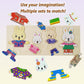 Lilybeauty Wooden Bunny Family Dress-Up Puzzle Box For Toddlers(72Pcs),Change Clothes Puzzle Games, Preschool Learning Activitie