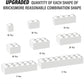 160 Piece White Classic Building Bricks, 8 Sizes Classic Building Bricks Bulk Pack, Compatible With Lego Parts And Pieces (White