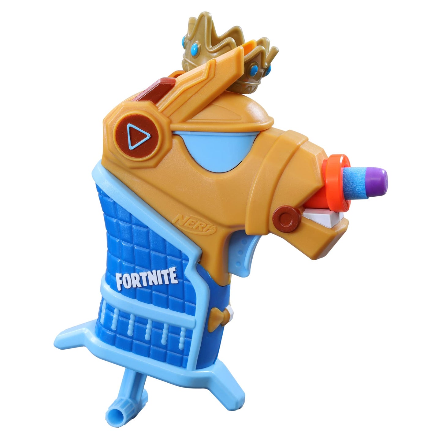 Hasbro Nerf- Fortnite Micro Yond3R- Mini Dart-Firing Blaster, Removable Crown And 2 Official Elite Darts - For Youth, Teens, Adults