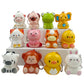 Funnysquee 12 Packs Cute Animal Squishies Toys Keychains Set,Kawaii Party Favors Mini Animals Stress Relief Slow Rising Squeeze