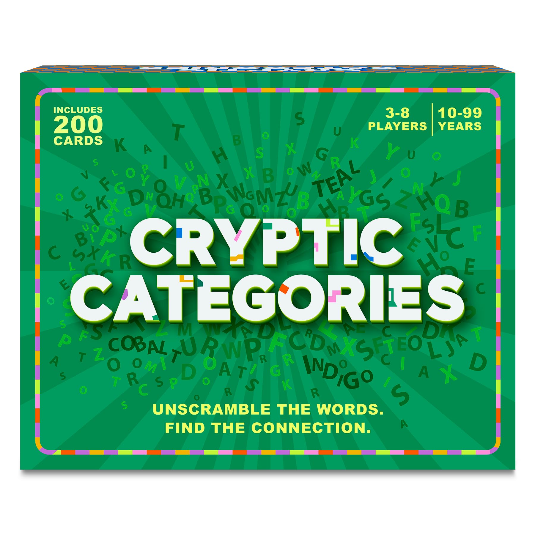 Gouda Games Cryptic Categories - Quick-Thinking Brain Game, Fast-Paced Word Unscramble Card Game For Kids, Teens & Adults, Perfe