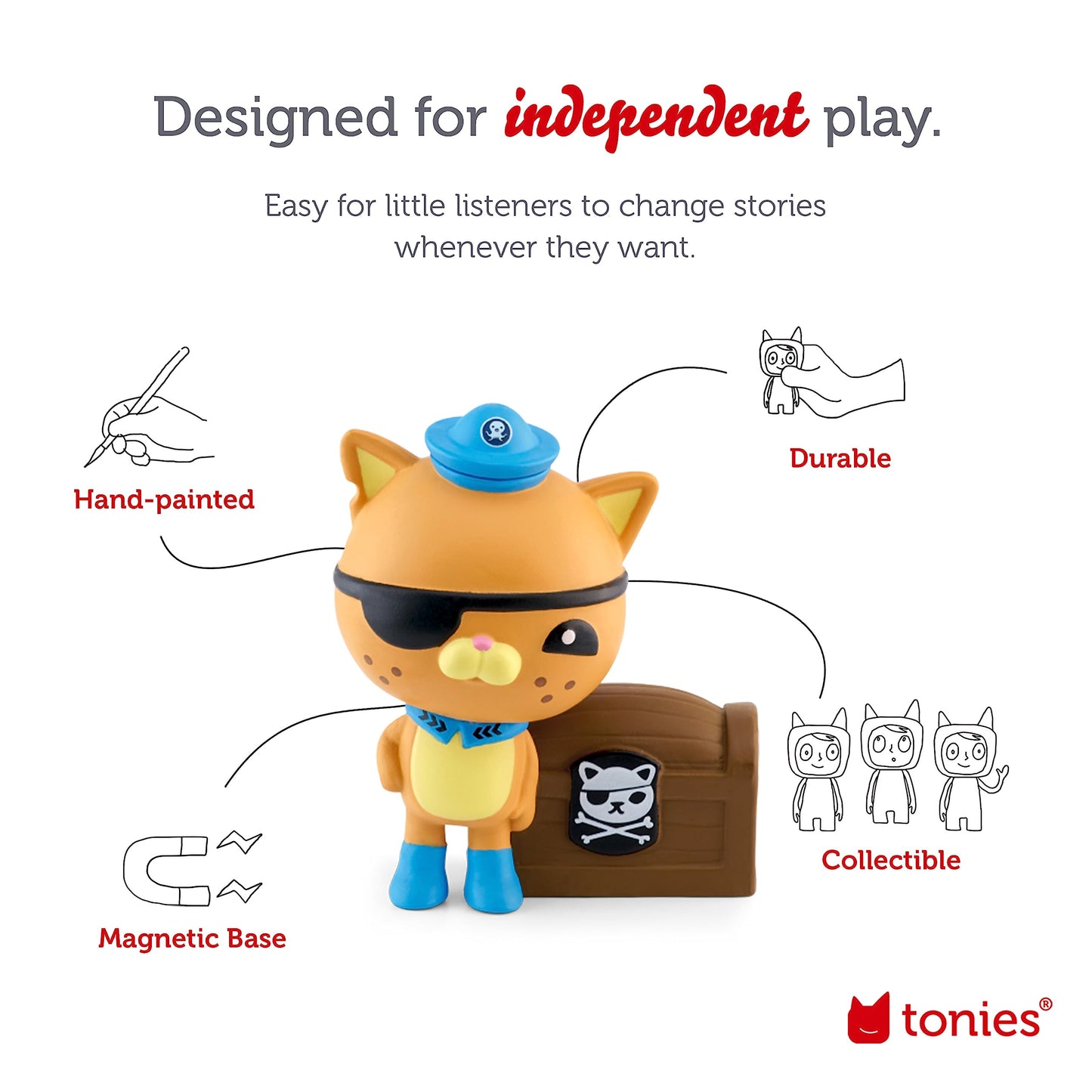 Tonies Kwazii Audio Play Character - Medium Plastic Toy from Octonauts