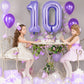 AIQINHU Purple Foil Number 0 Balloon, 40 Inch Giant Mylar Balloon for Birthday Party Decorations and Anniversaries