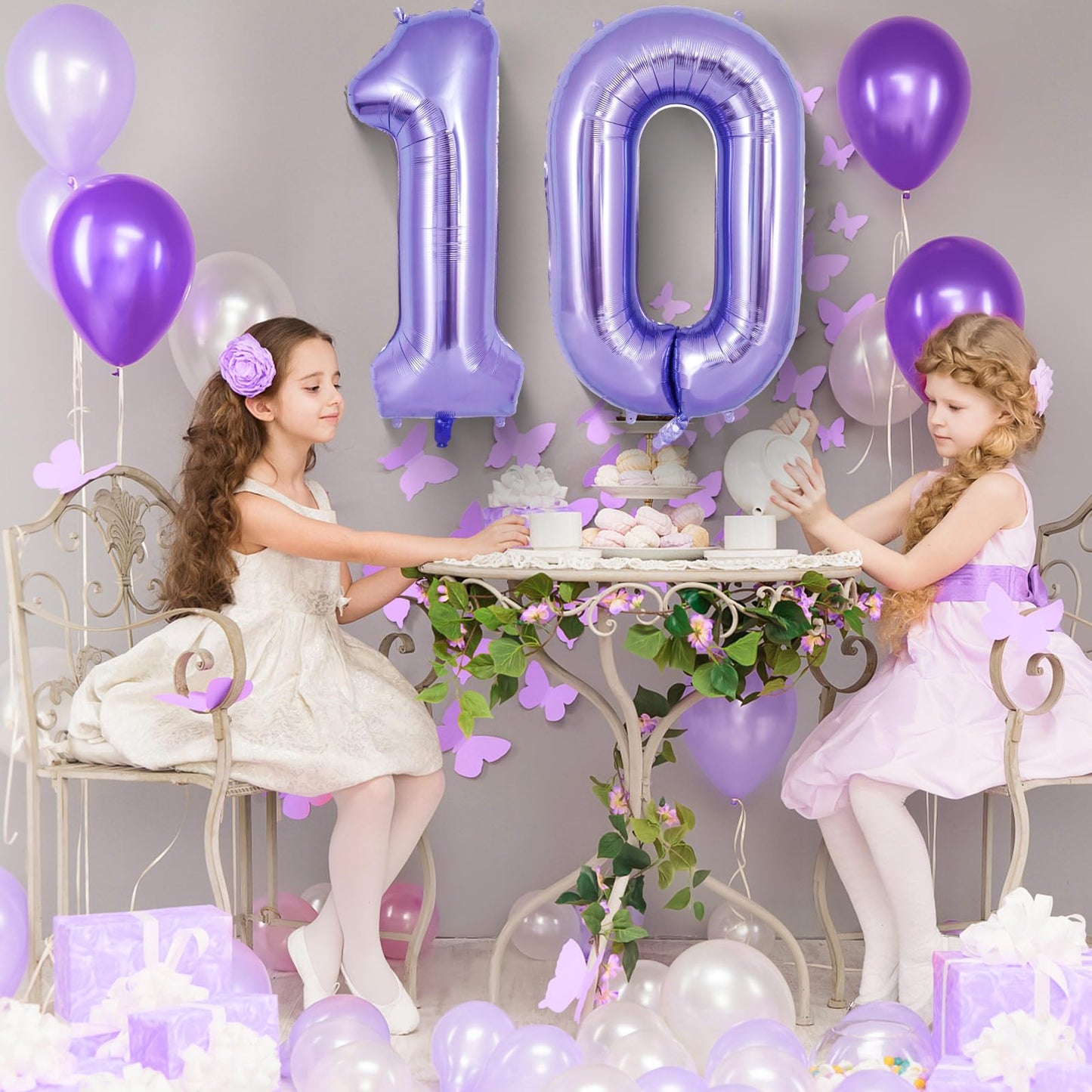 AIQINHU Purple Foil Number 0 Balloon, 40 Inch Giant Mylar Balloon for Birthday Party Decorations and Anniversaries