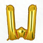Flyloons Gold W Letter Foil Balloon Alphabets Balloons Perfect for Birthday Decoration Items, Anniversary, Bachelorette, Wedding