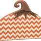 Primitives By Kathy Chunky Shelf Sitter, 8.5 X 6.25-Inch, Chevron Pumpkin