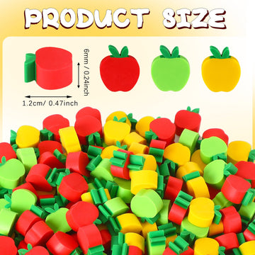JUNEBRUSHS 150pcs Apples Erasers for Kids Bulk, Welcome Back to School Gifts Mini Apples Erasers for First Day of School Teacher
