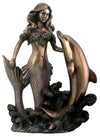 Mermaid With Dolphin Figurine Decoration Statue