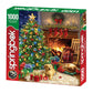Springbok 1000 Piece Jigsaw Puzzle - Cozy Christmas Morning Scene, Multi Color, Engineered Wood, Model 34-10903