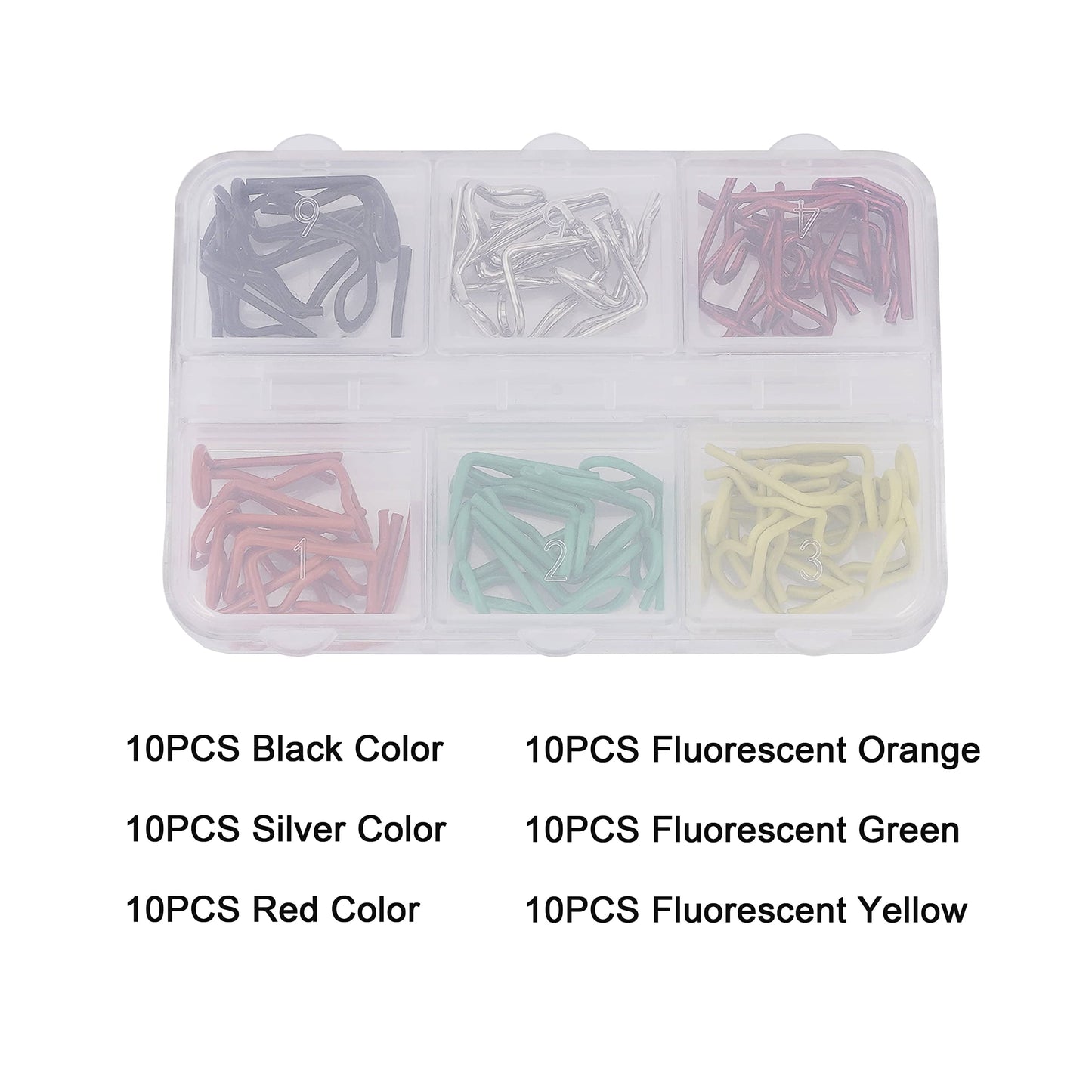 DJX 60PCS 90-Degree Angle Body Clips Bent Springy Pins for All 1/10 Traxxas SCX10II SCX10III 1/24 RC Crawler Car Axial SCX24 C10